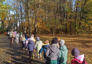 Dzieci podczas spaceru w parku