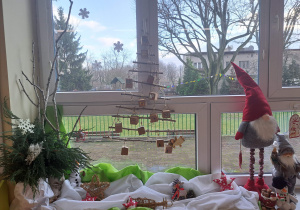 Kącik świąteczny w grupie drugiej