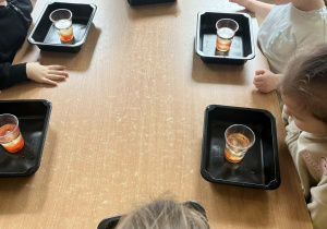 Dzieci podczas wykonywania eksperymentów